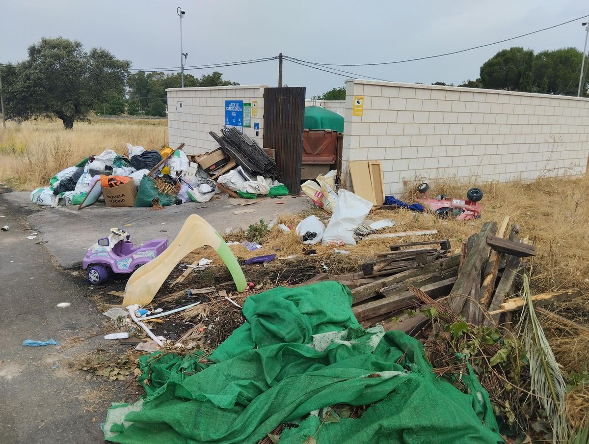 Imagen del  la situación del área de emergencia ubicada en el polígono industrial del Casar de Cáceres