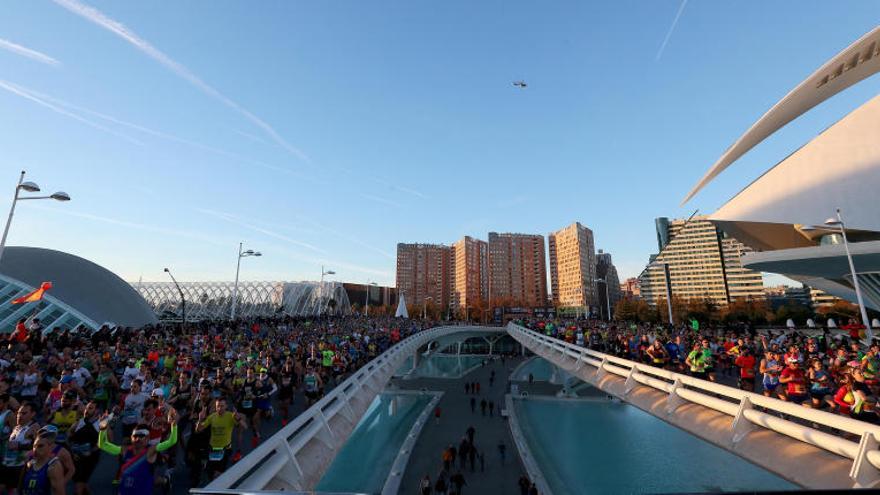 Salida del Maratón de Valencia 2018.