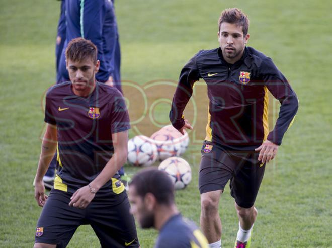 Las mejores imágenes del Barça en el entrenamiento del Calderón