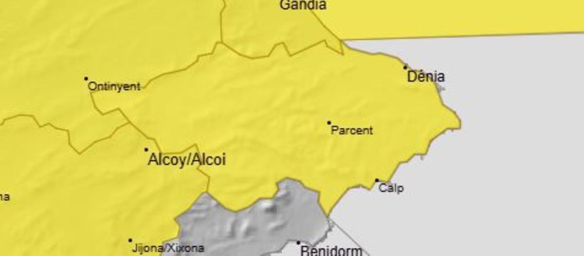 Alerta amarilla por parte de la AEMET