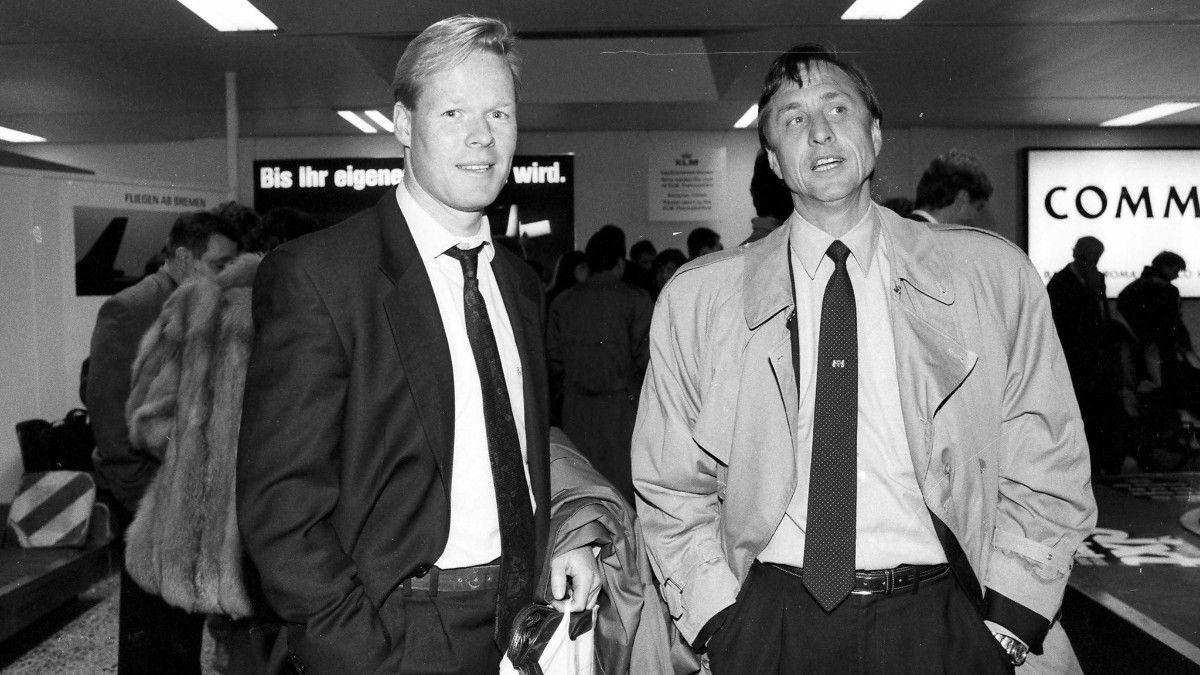 Ronald Koeman y Johan Cruyff