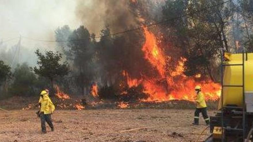 Imatge de l&#039;incendi d&#039;Artés del 5 d&#039;agost, que va cremar 363 hectàrees