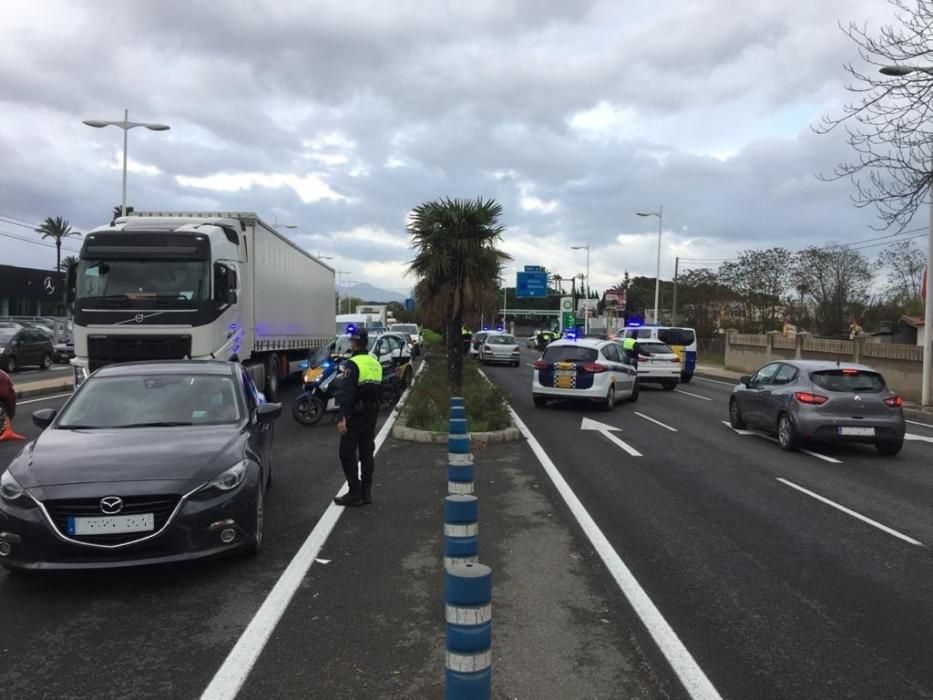 Controles de la Policía Local en Alicante.