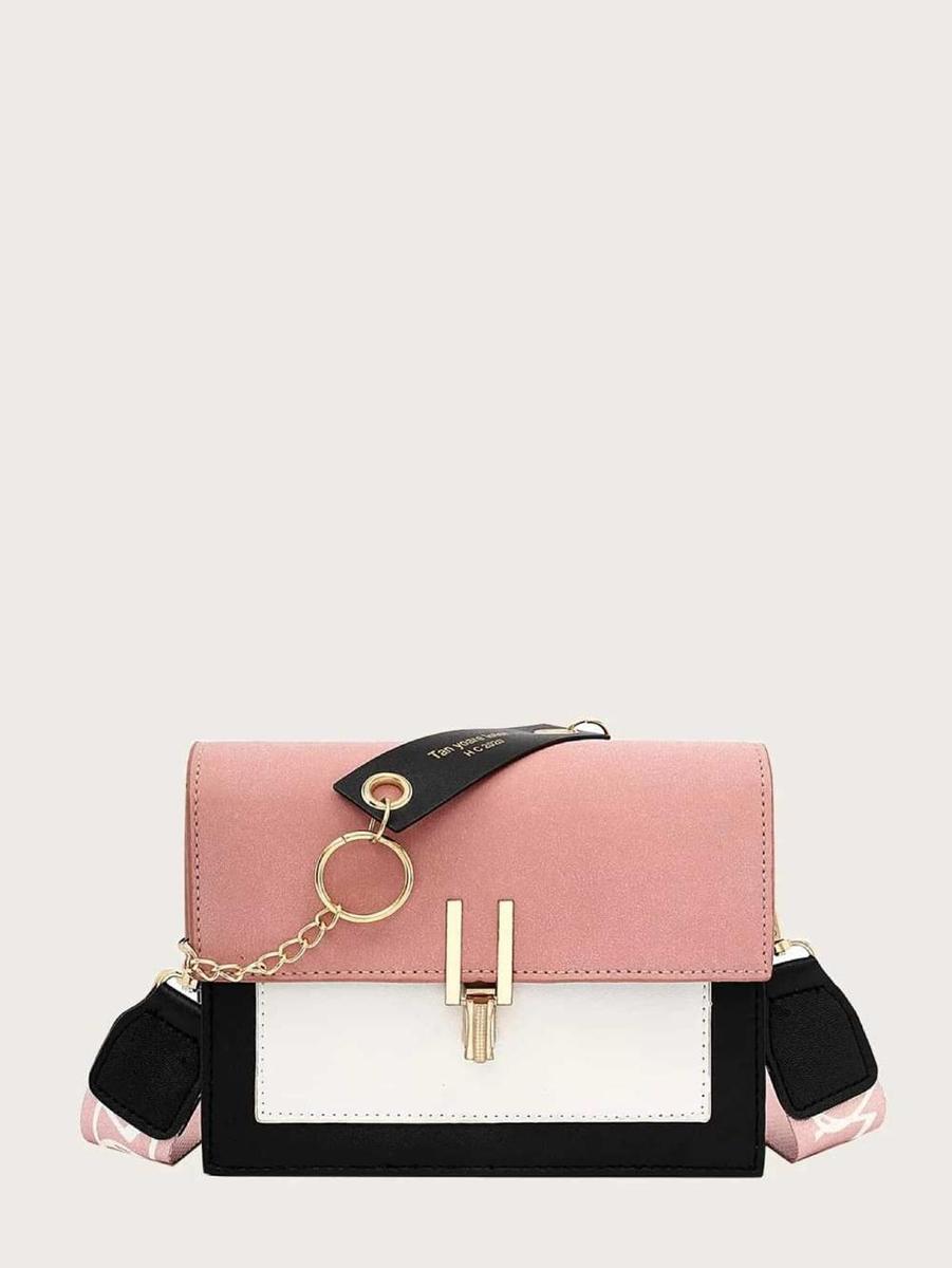 Bolso rosa, blanco y negro de SheIn