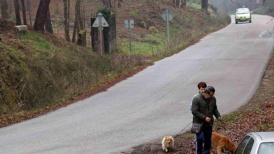 Estado de la carretera EP-2703 de Ponteareas a Pazos de Borbén. // A. Hernández