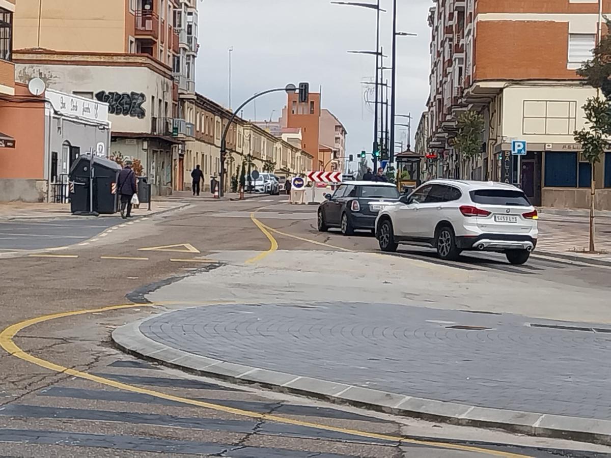 Situación de la avenida de Galicia esta mañana.