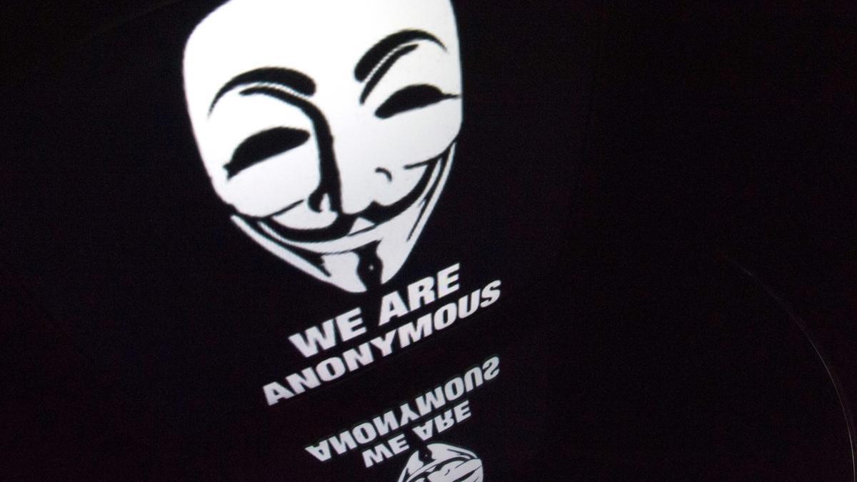 El logo del colectivo Anonymous.