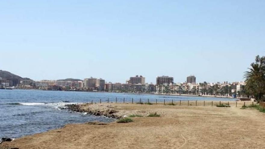 Una de las playas para perros en la Región de Murcia.