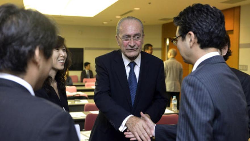 El alcalde, durante su visita a Kioto.