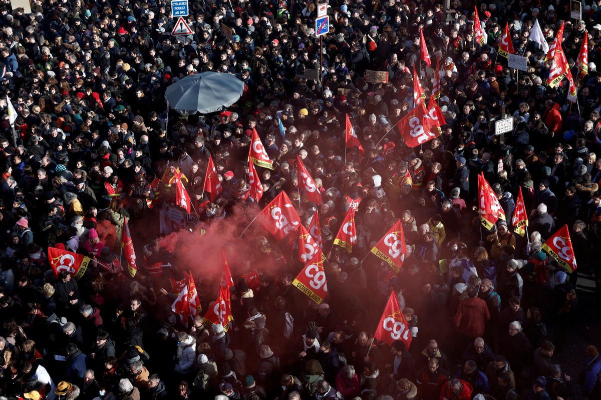 Segundo día de huelgas y manifestaciones en Francia