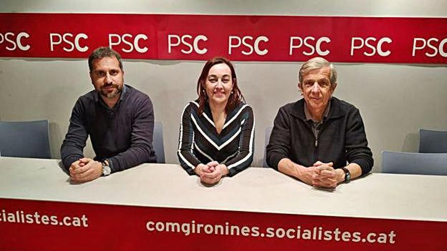 Martín, Paneque i Rodríguez, portaveus municipals del PSC a Salt, Girona i Sarrià de Ter.