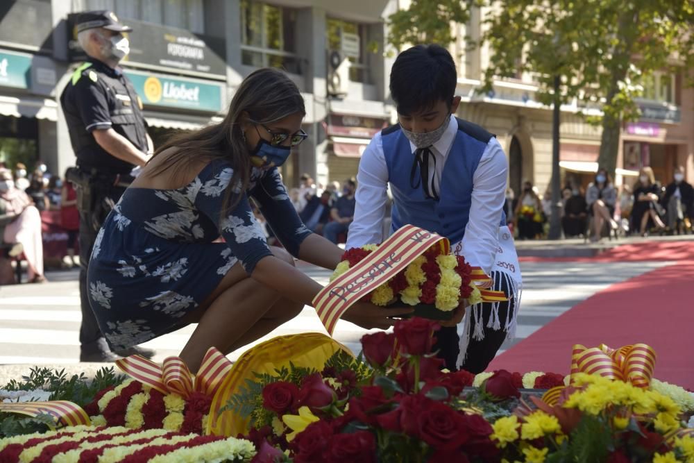 L'acte de la Diada 2020 a Manresa, en fotos