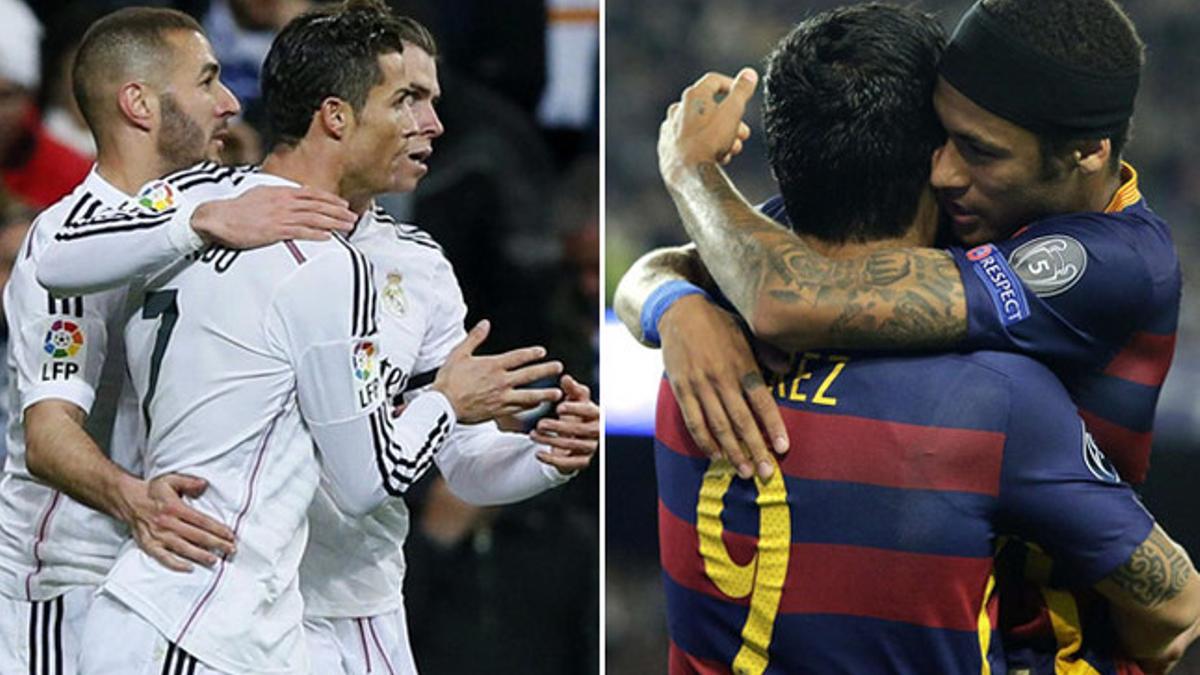 Bale, Benzema y Cristiano Ronaldo se enfrentarán a Suárez y Neymar, pero no a Messi