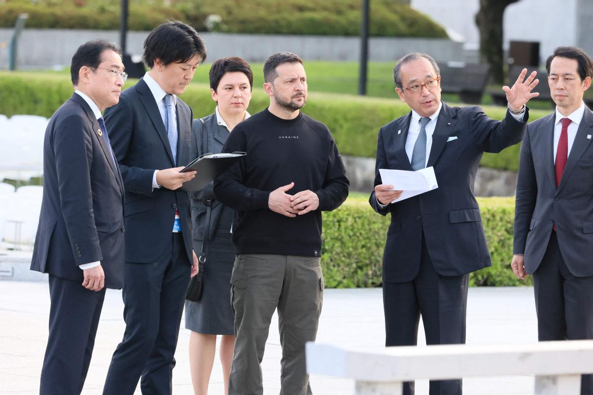 Zelenskiy en  la cumbre de líderes del Grupo de los Siete (G-7) en Hiroshima