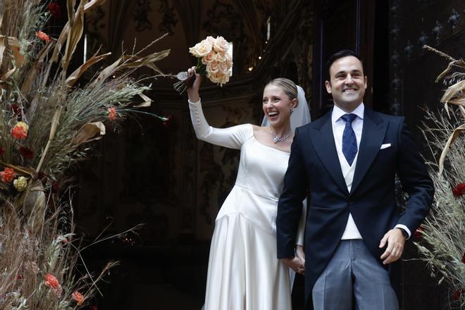 Boda de Carmen Sancho: la salida de la Iglesia