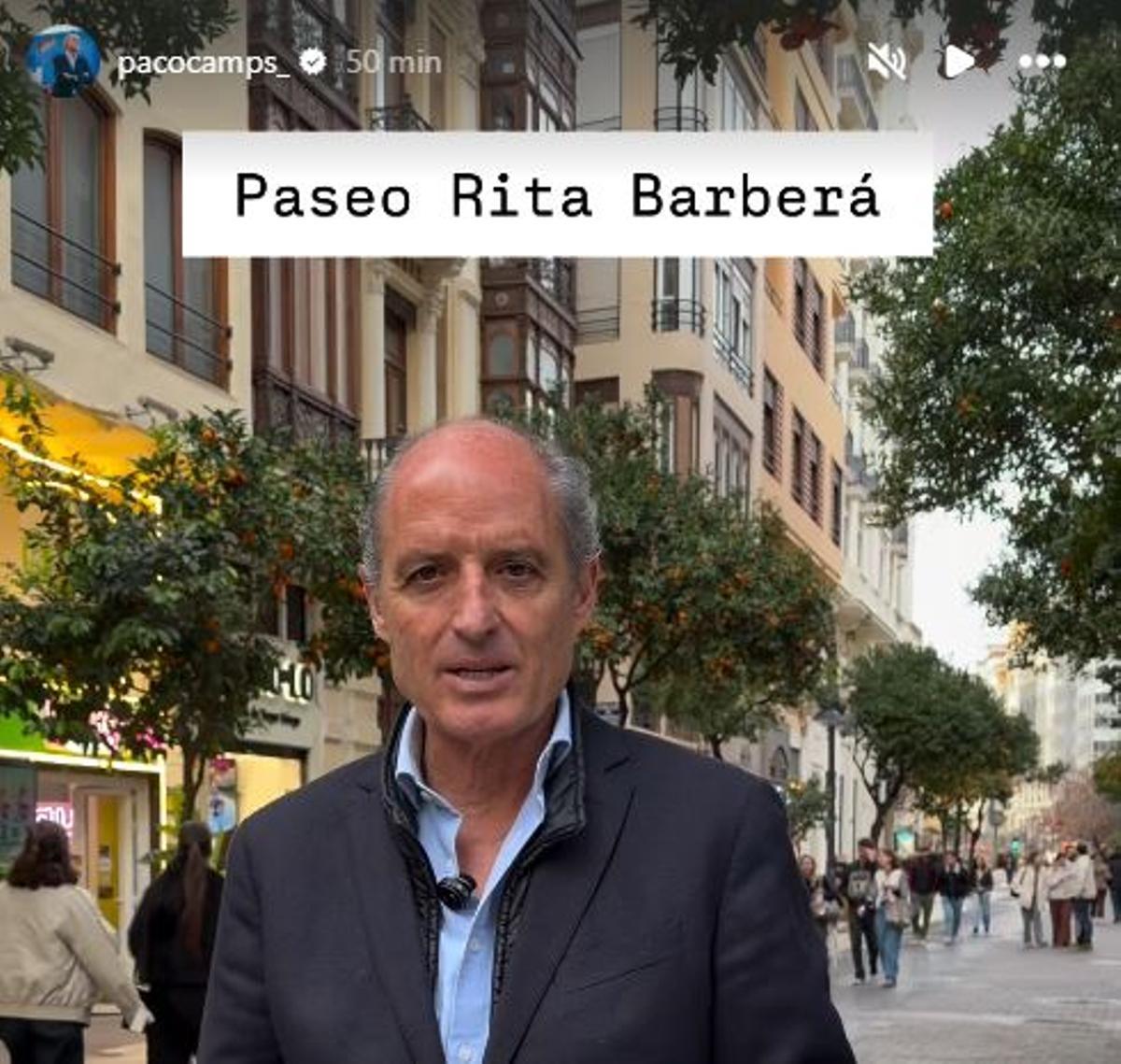 Camps, en su post de instagram.