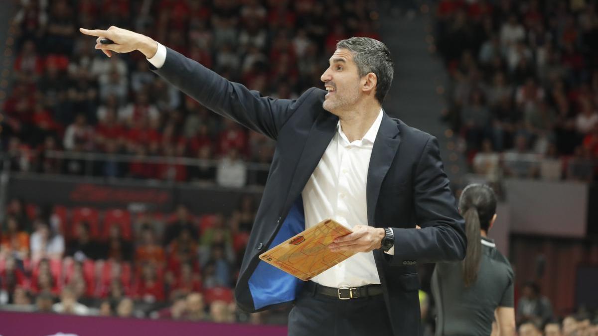 Rubén Burgos, durante la semifinal de Copa entre el Casademont Zaragoza y el Valencia Basket