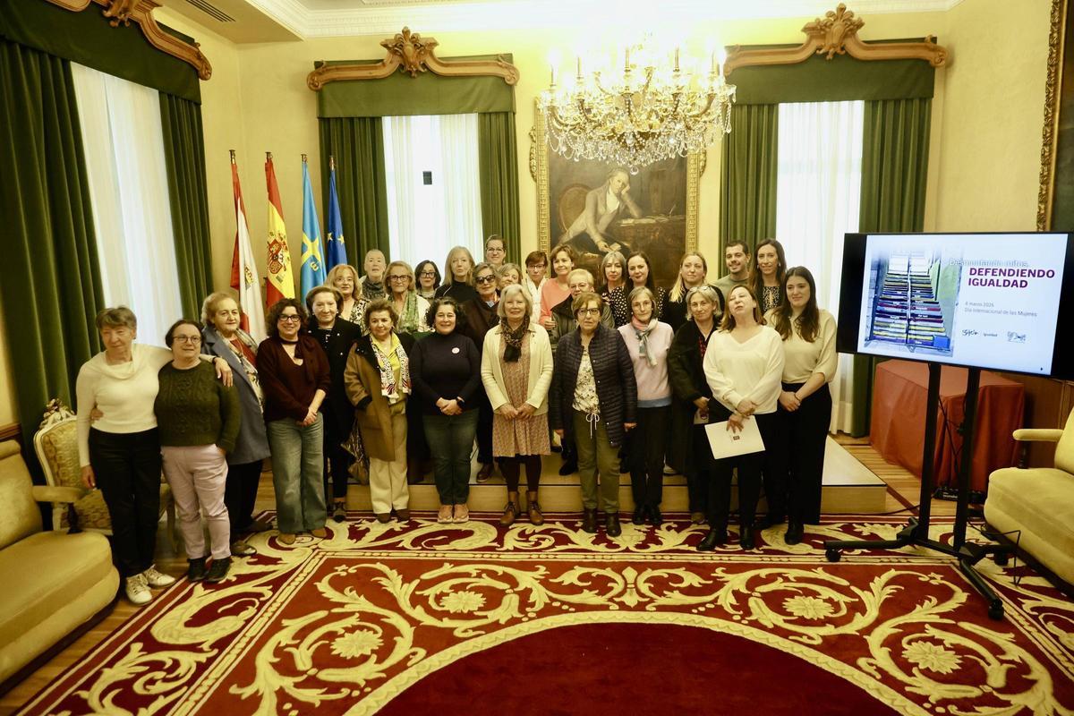 Presentación de la programación para el 8 de marzo, esta mañana, en el Ayuntamiento.