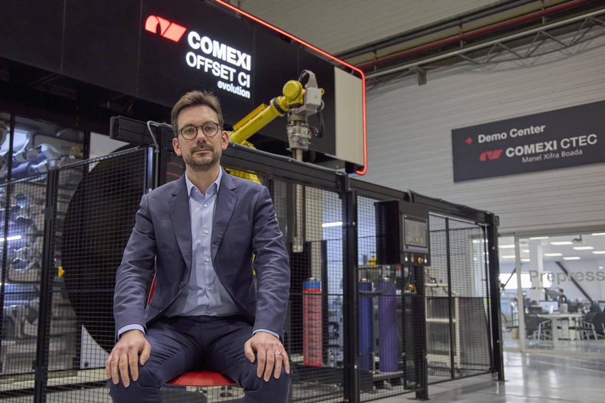 El president de Comexi, Pau Xifra, a les instal·lacions de l'empresa a Riudellots de la Selva.