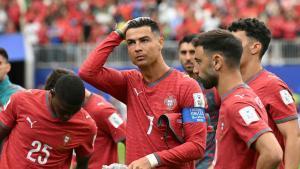 Cristiano Ronaldo, durante su primer partido en el Mundial.