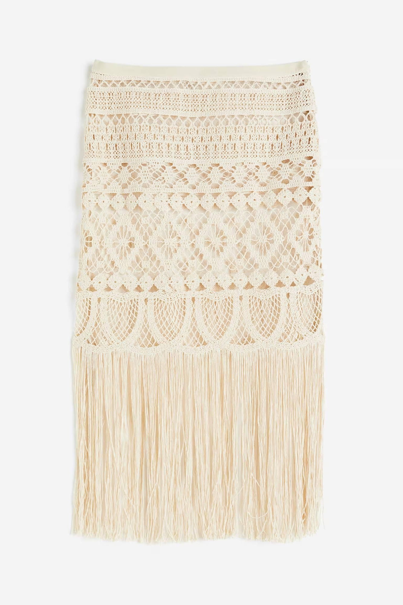 Falda efecto crochet