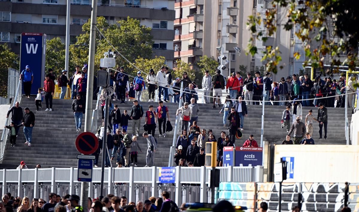 Primer entreno del Barça en el renovado Camp Nou
