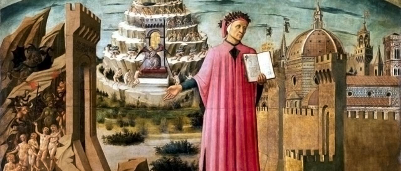 Retrato de Dante Alighieri, obra del pintor Domenico di Michelino.