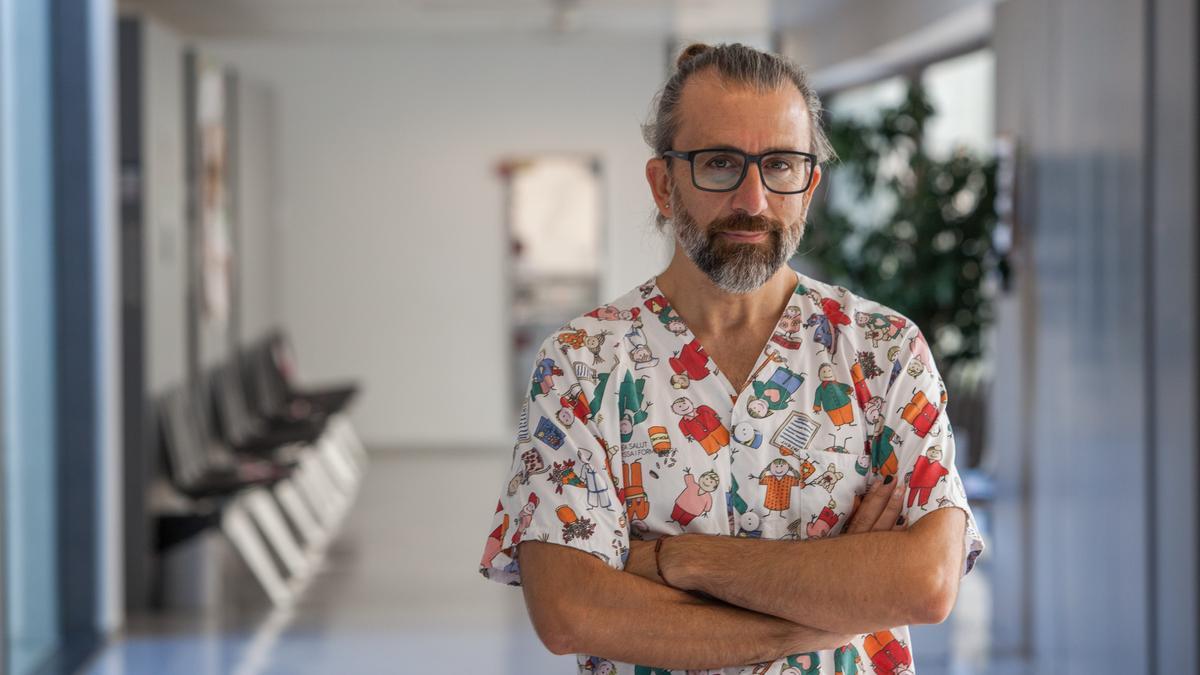 Marcos Navarro, en el centro de salud de Vila