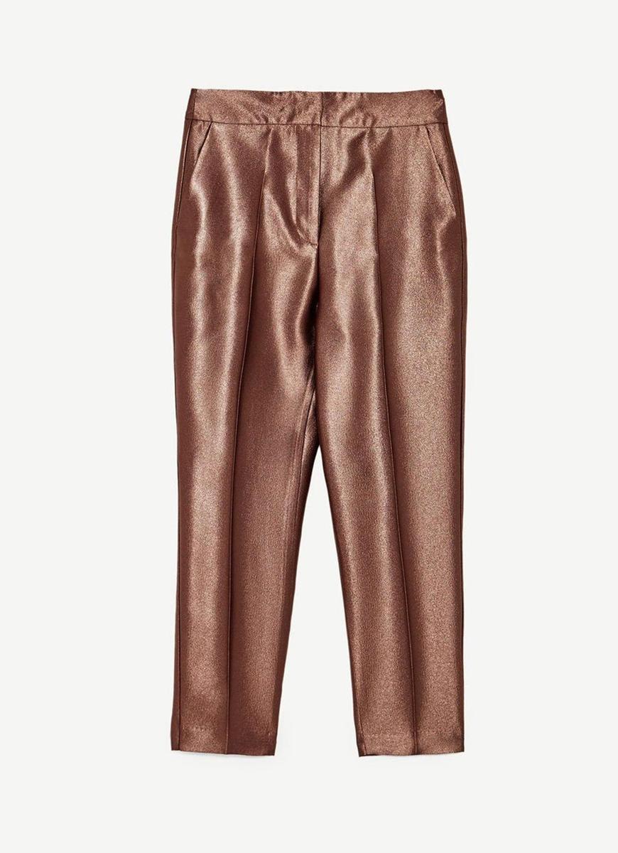 Pantalón metalizado de Zara