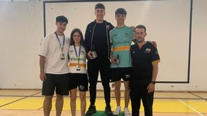 Els catalans Asier Arribas, Víctor León, Fernando García i Leire Arribas, al Campionat Internacional de Frontball