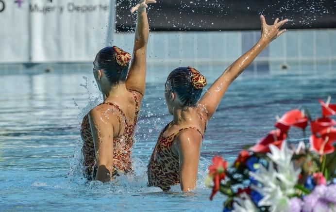 LAS PALMAS DE GRAN CANARIA A 28/05/2017. Natación sincronizada / Final de dúo libre y de dúo mixto de la competición internacional en la piscina  Metropole. FOTO: J.PÉREZ CURBELO