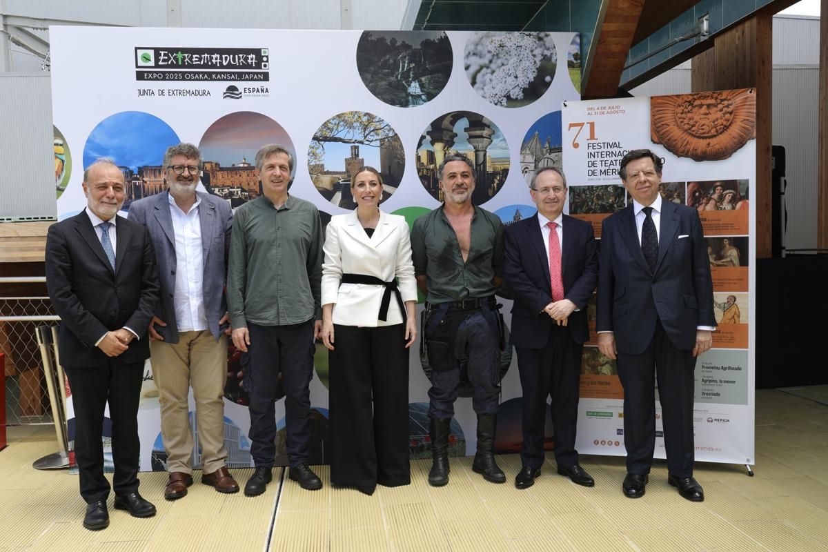 Fotogalería | Guardiola destaca en la Expo de Osaka el potencial cultural y económico de Extremadura