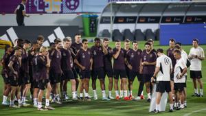 Entrenamiento oficial de la selección alemana previo a su encuentro contra España