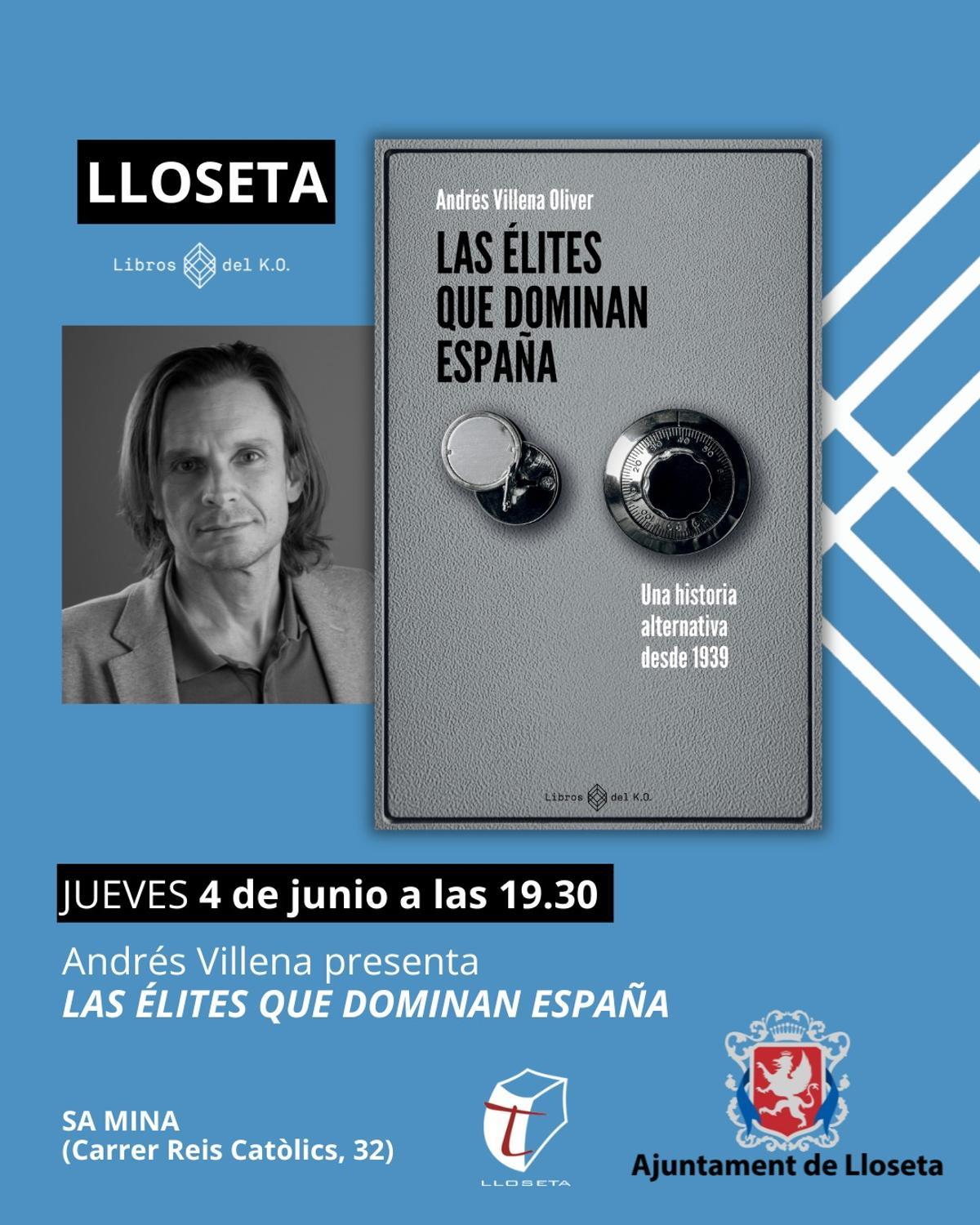 Cartel de la presentación del libro el próximo jueves en Lloseta