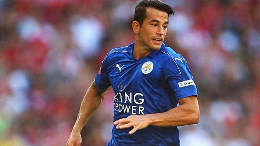 Luis Hernández, con el Leicester inglés.