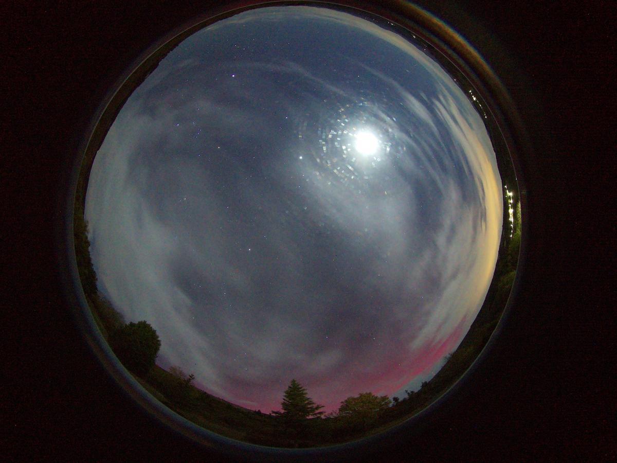 Imagen de las auroras captada desde Allande, el 12 de noviembre.