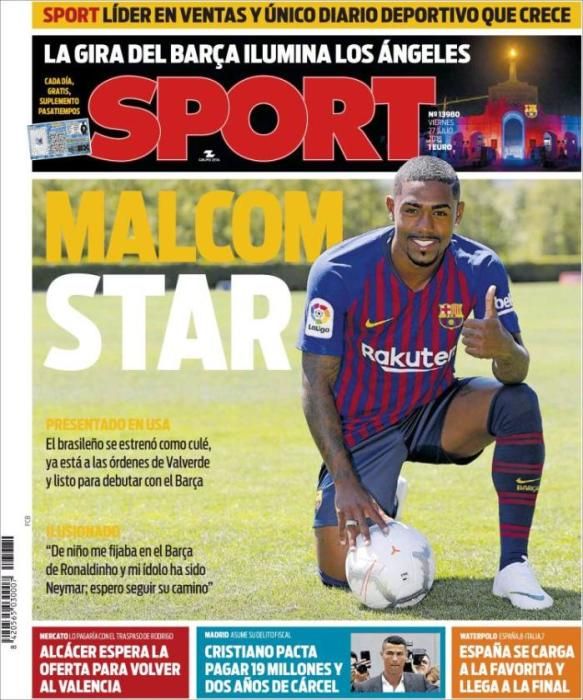 Portada SPORT viernes 27 de julio de 2018