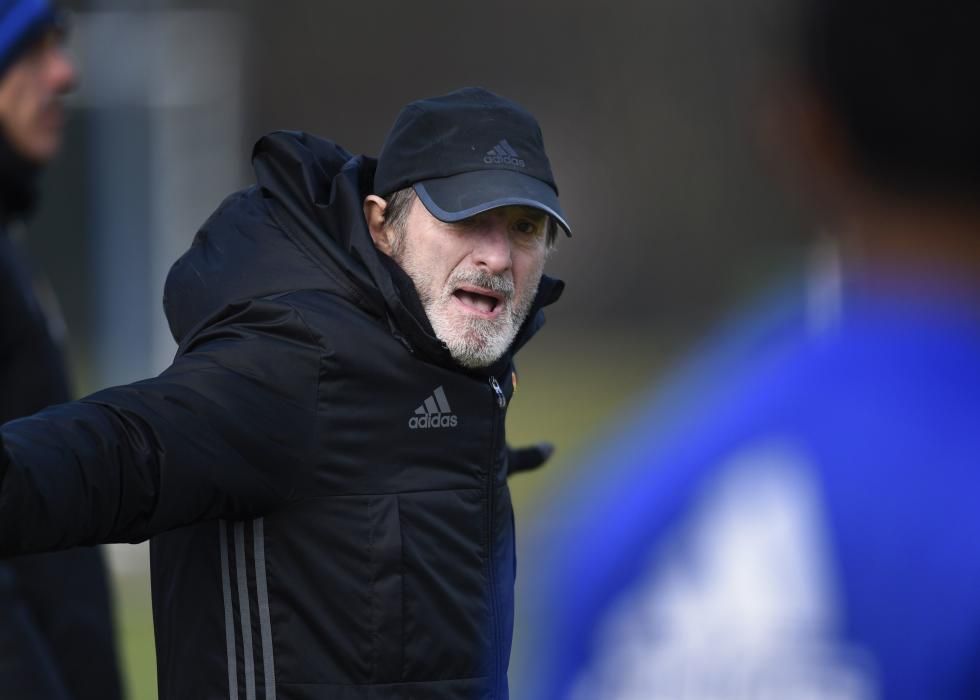 Entrenamiento del Real Oviedo en El Requexón