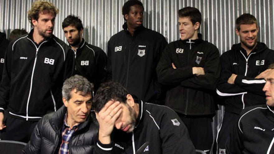 Los jugadores del Bilbao Basket.