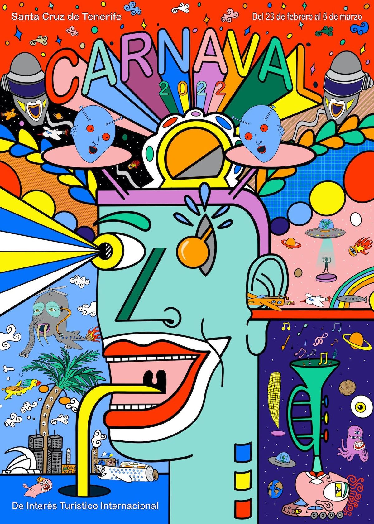 'Carnaval 2222', de Bejo, el cartel ganador en la votación.