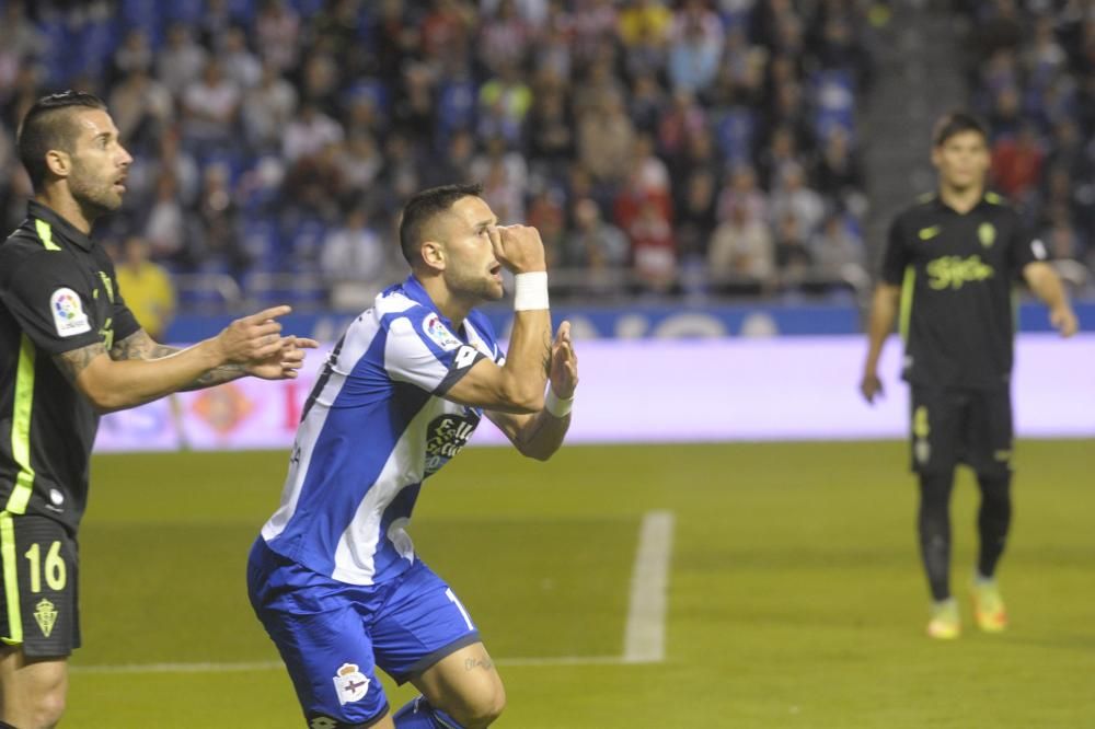 El Dépor logra la victoria ante el Sporting