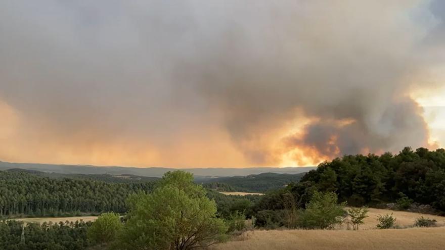 Time lapse de l'incendi de Castellar de la Ribera