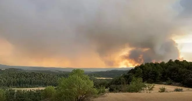 Time lapse de l'incendi de Castellar de la Ribera