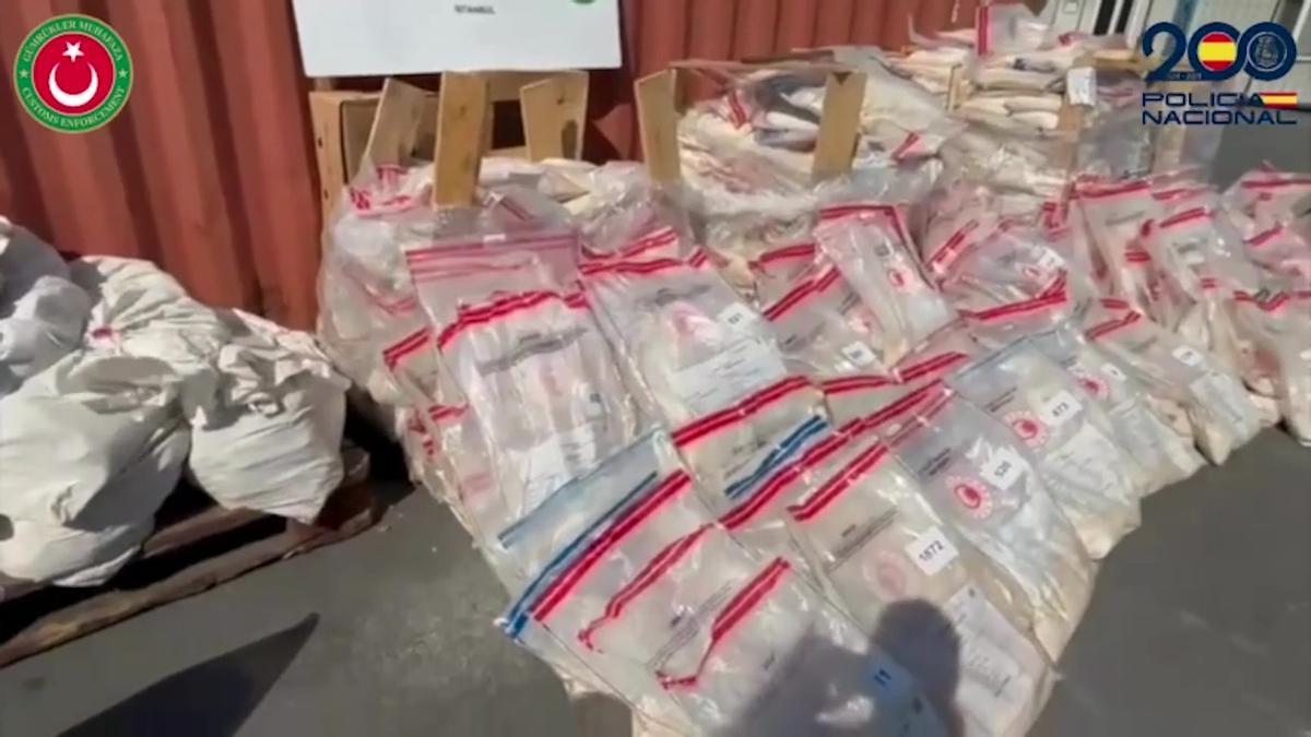 Imagen de la cocaína intervenida en una operación policial