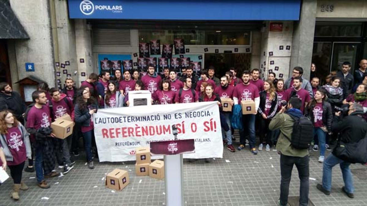 La organización juvenil de la izquierda independentista, afín a la CUP, avisa de que la autodeterminación no se negocia.