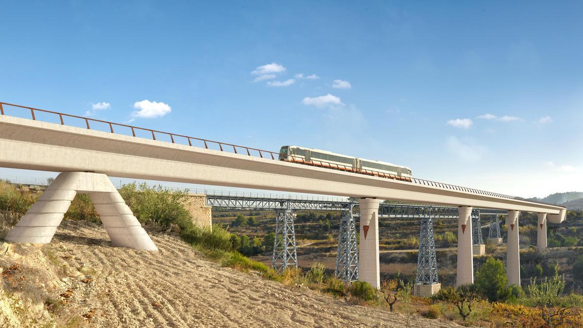 Así será el nuevo viaducto del Quisi: una plataforma de hormigón de 370  metros y cuatro grandes pilares con capiteles cónicos - Levante-EMV