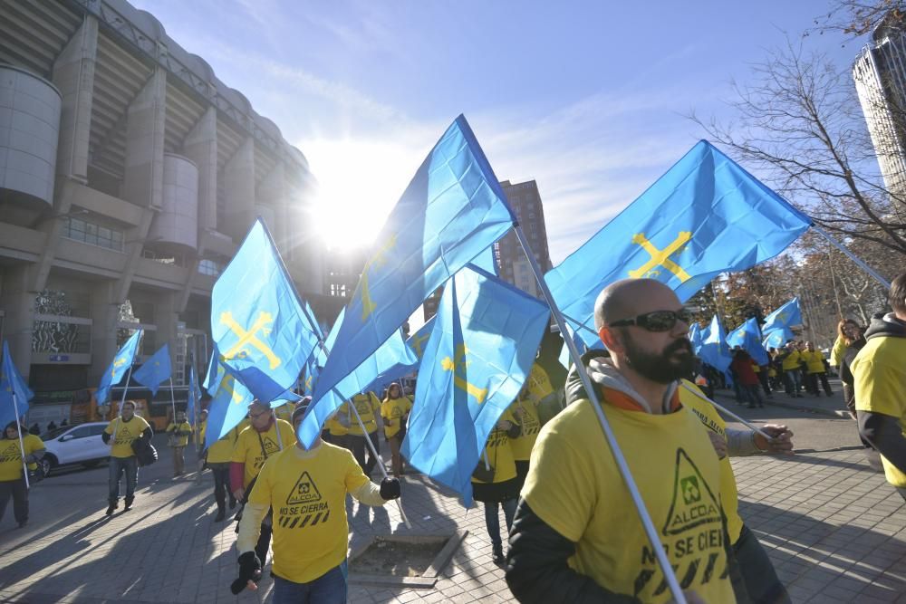 Manifestación de trabajadores de Alcoa en Madrid