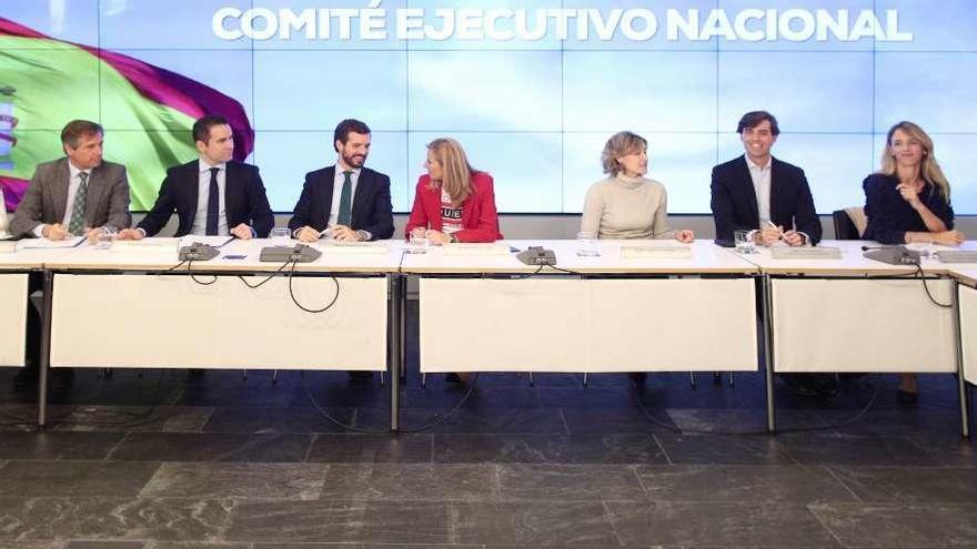 Reunión del Comité Ejecutivo Nacional del PP, tras las últimas elecciones generales. // E.P.