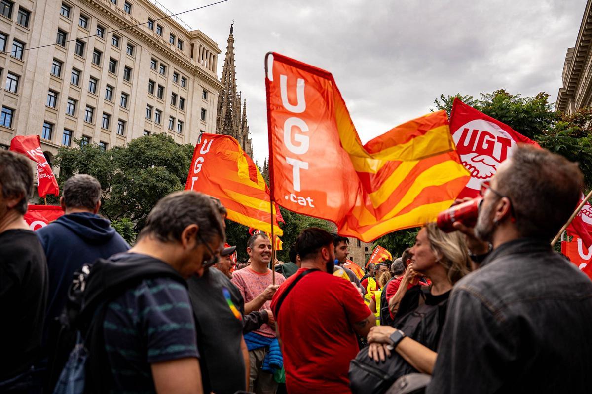 Los trabajadores del metal llevan su protesta al centro de Barcelona