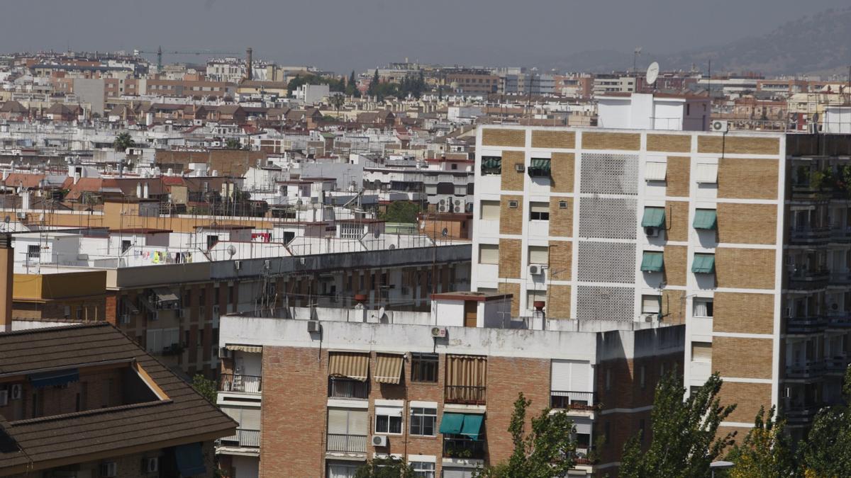 Vista panorámica de viviendas de Córdoba capital.